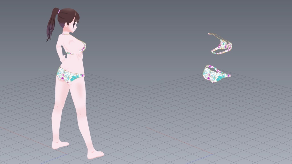 ペパクラデザイナー用3DCGモデルデータ 試験モデルD010 PDO,OBJ