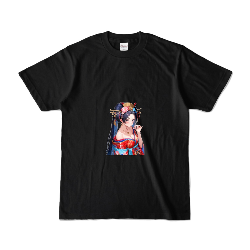 【豪華絢爛】桜花魁 美少女イラスト｜艶やか和装・和風アート・高画質/カラーTシャツ