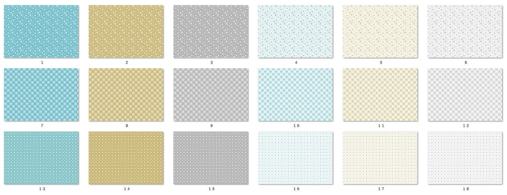 雪の結晶の背景画像セット 3種類×3色(オマケのEPSデータあり)