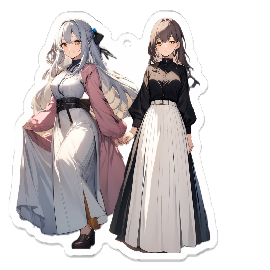 ロングスカート仲良し姉妹コーティングアクキー