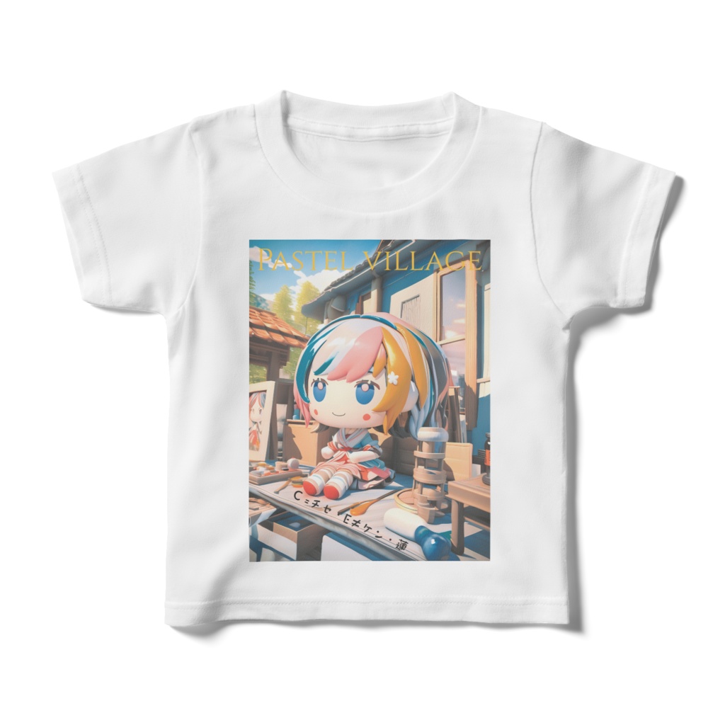 C =チセ・E≠ケン・蓮Pastel villageキッズTシャツ