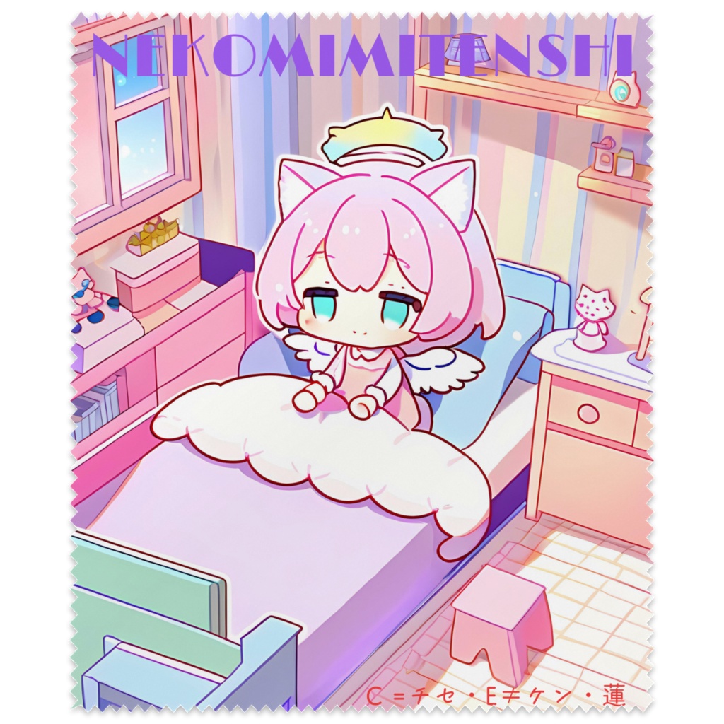 ネコ耳天使のメガネ拭き