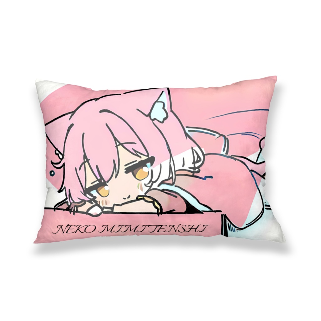 ネコ耳天使の枕カバー②