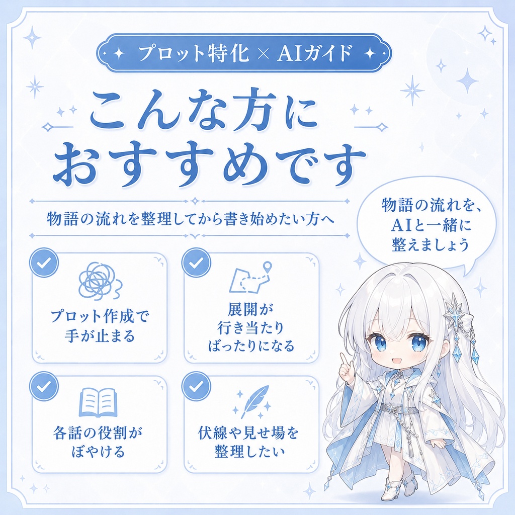 【AI小説】プロット作成スターターセット|各話の目的を固定して物語を前に進める