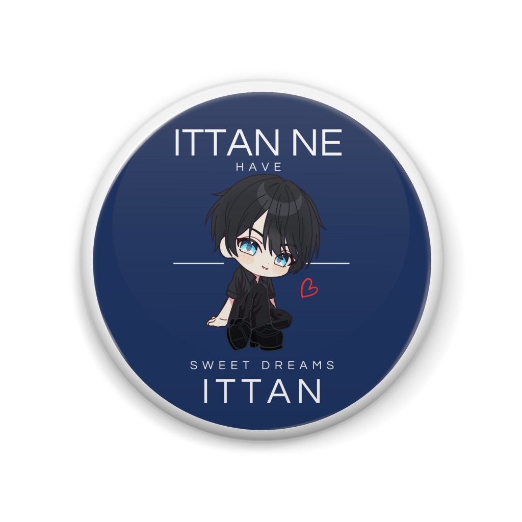 ITTAN NE 缶バッジ(ホワイト) 57mm