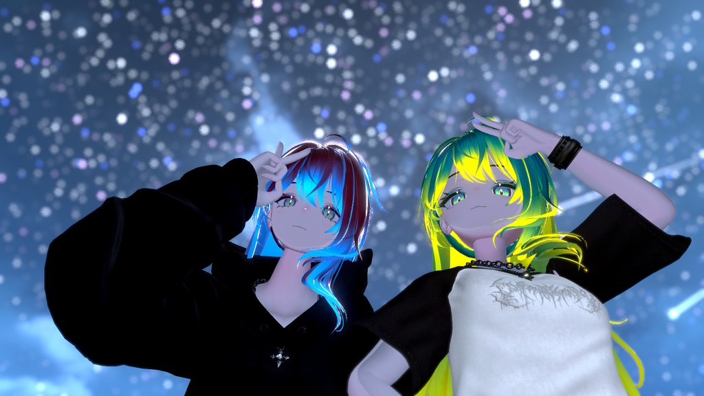 【無料・Free】お団子ポニーテールのグラデーション (Gradient Texture Only)