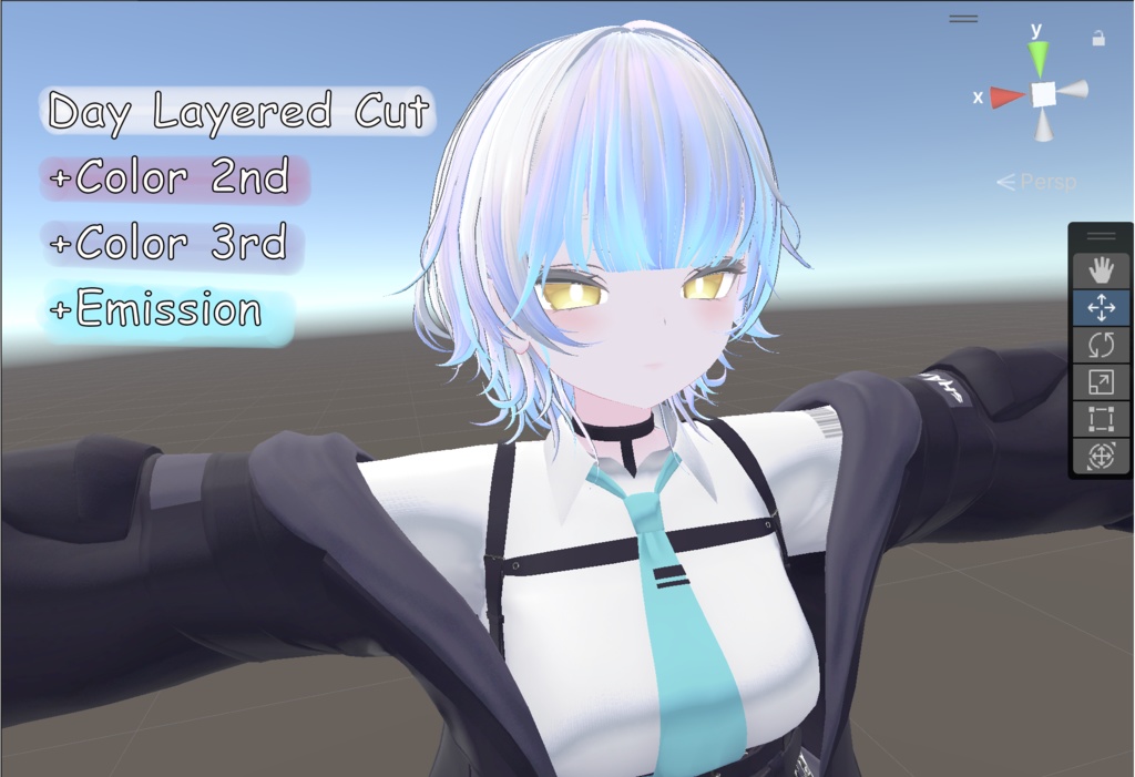 【無料・Free】Day Layered Cut Hair (Gradient Mask Texture Only)