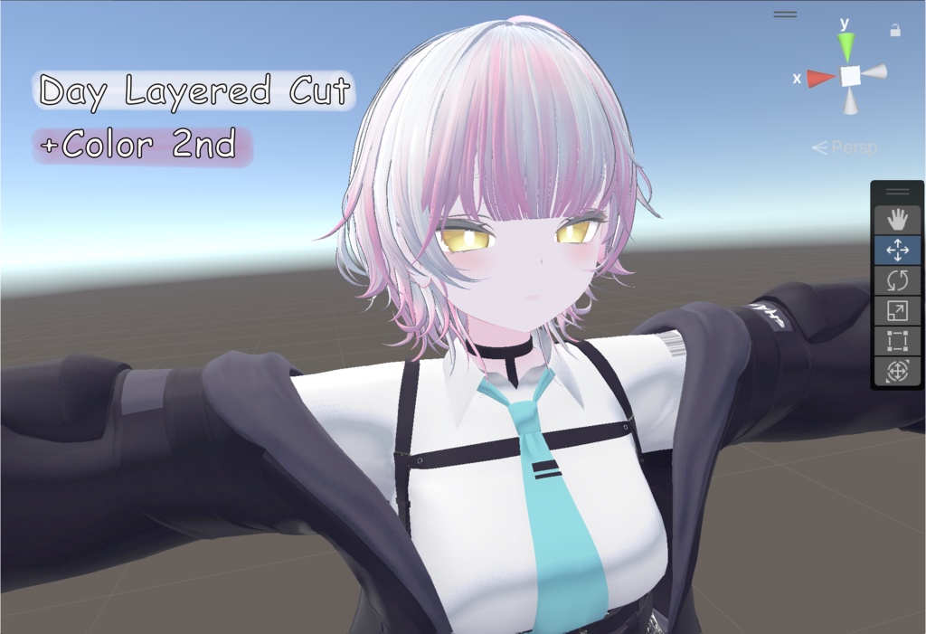 【無料・Free】Day Layered Cut Hair (Gradient Mask Texture Only)
