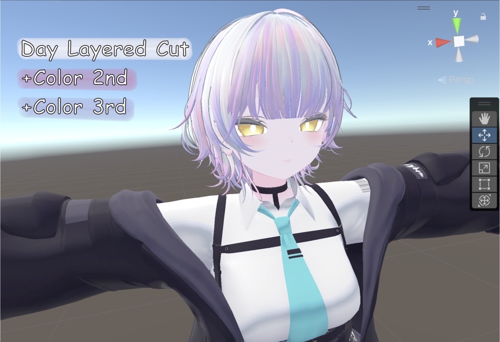 【無料・Free】Day Layered Cut Hair (Gradient Mask Texture Only)