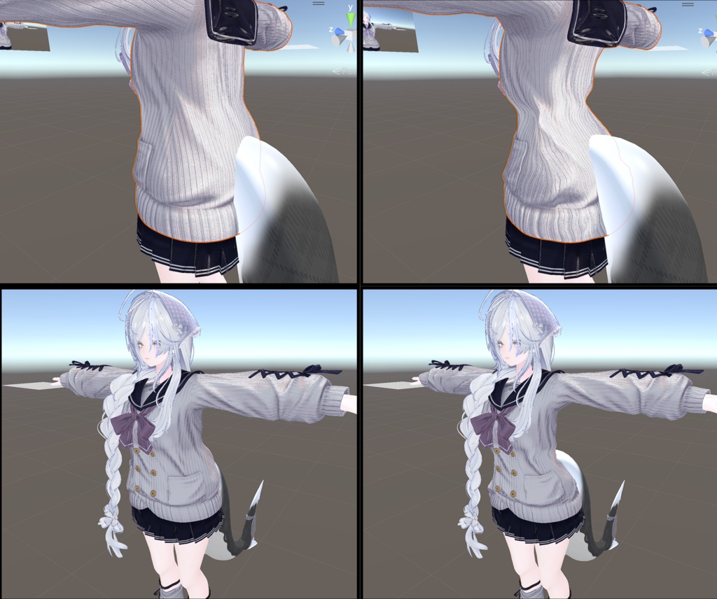 【無料・Free】Sailor Maiden SlimFit ブレンドシェイプ(Rurune用Mesh)