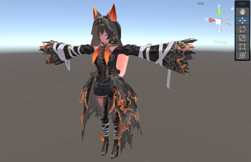 【無料・Free】Midnight Fox 2.0 ブレンドシェイプ(Rurune用Mesh)