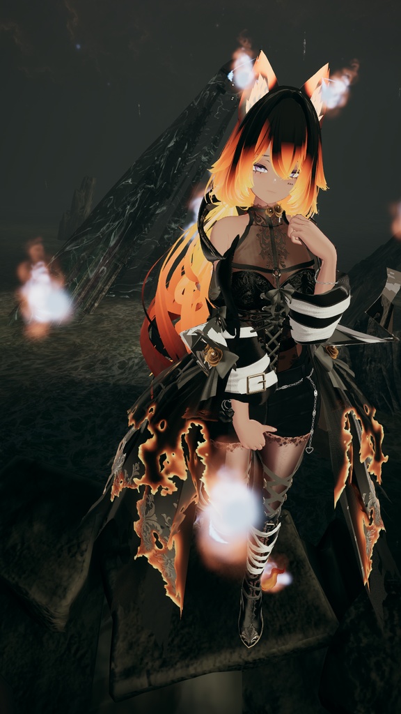 【無料・Free】Midnight Fox 2.0 ブレンドシェイプ(Rurune用Mesh)