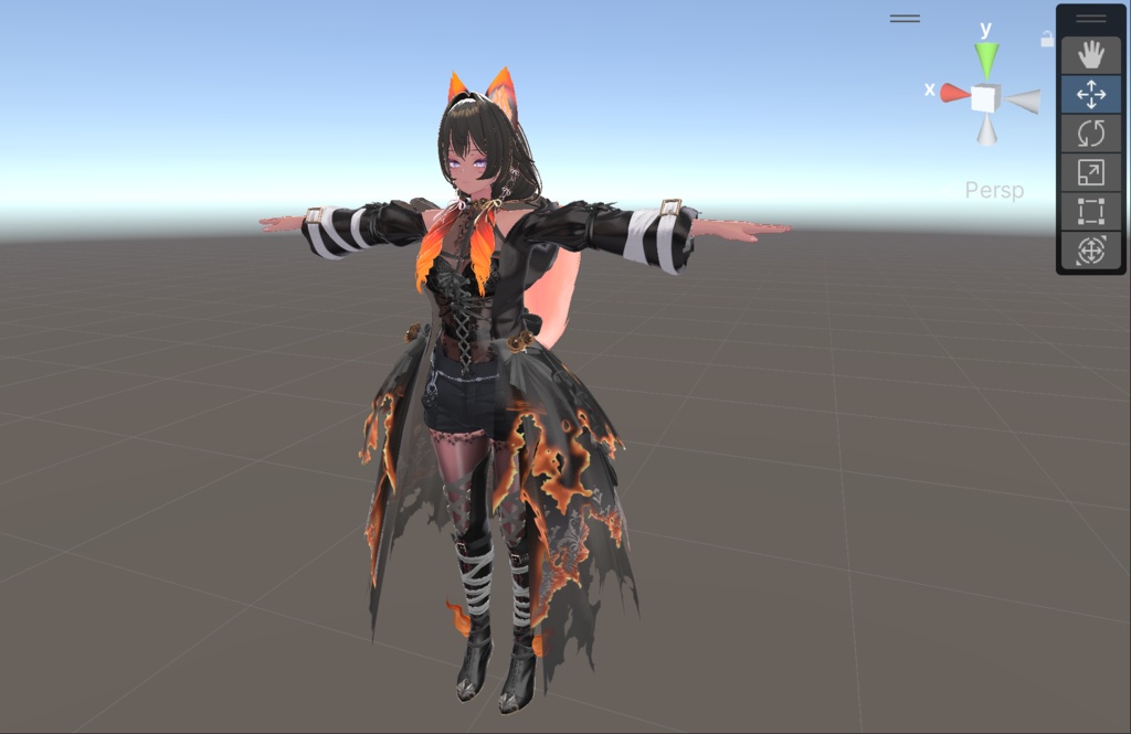 【無料・Free】Midnight Fox 2.0 ブレンドシェイプ(Rurune用Mesh)