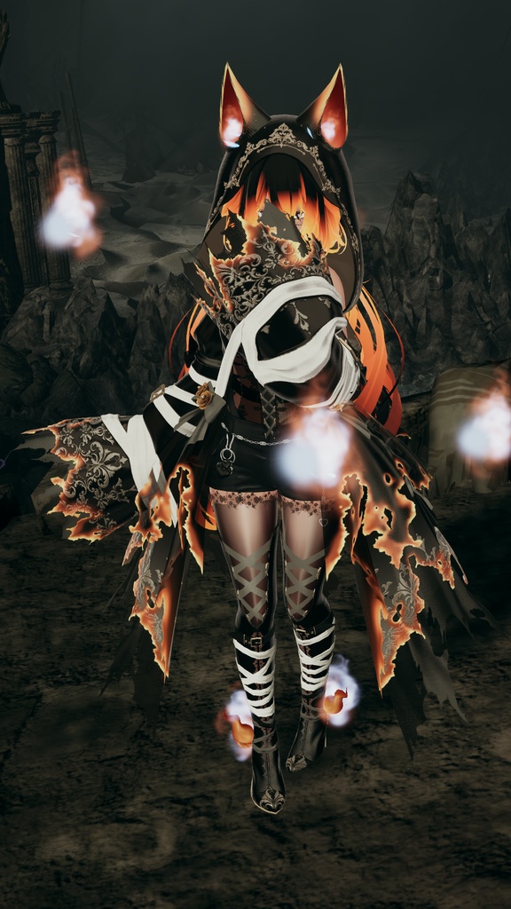 【無料・Free】Midnight Fox 2.0 ブレンドシェイプ(Rurune用Mesh)