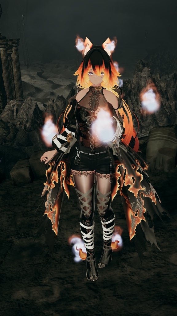 【無料・Free】Midnight Fox 2.0 ブレンドシェイプ(Rurune用Mesh)