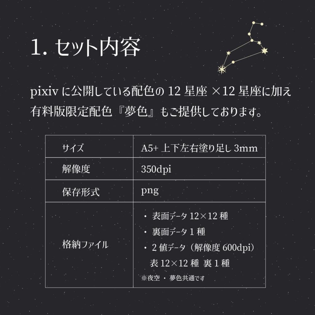 【同人誌表紙素材】推しカプ誕生日星座