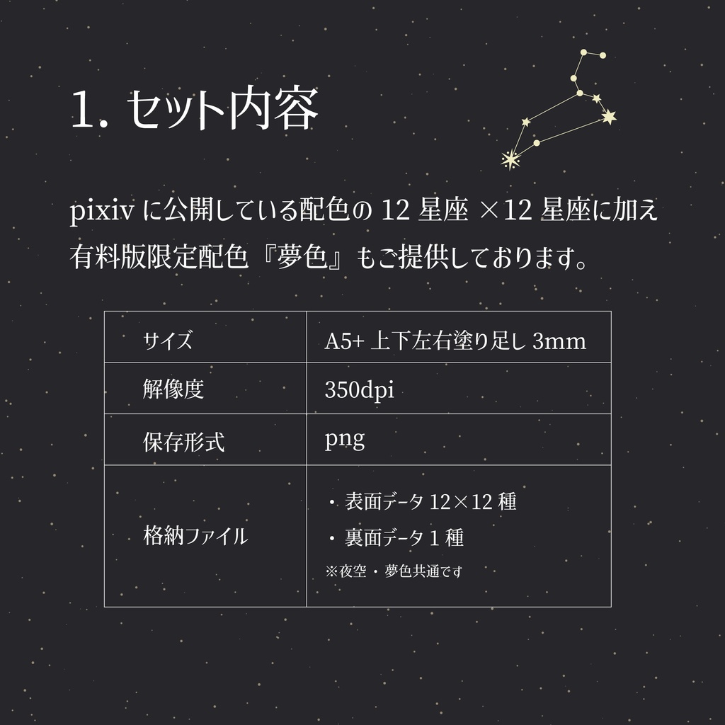 【同人誌表紙素材】推しカプ誕生日星座