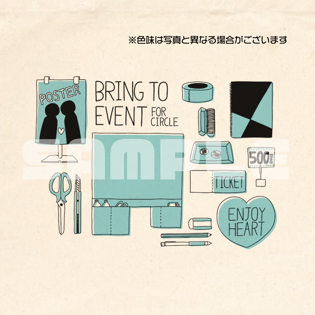 同人サークルイベント持ち物柄トートバック