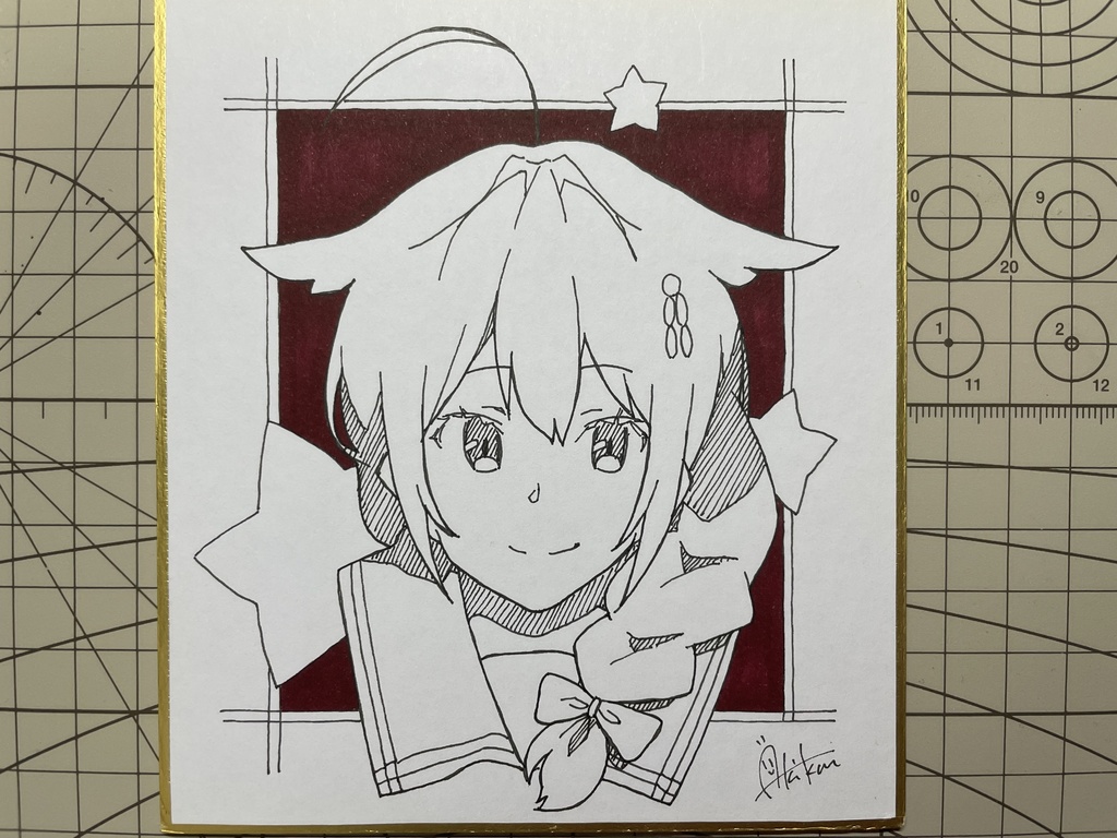 コミケ C96 イラスト サイン色紙 納棺師 コミケ C96 イラスト サイン色紙 納棺師 - メルカリ