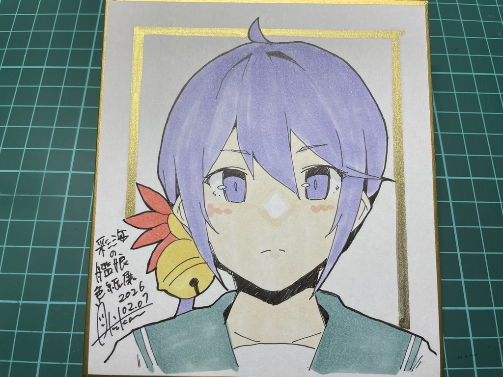 『彩海の艦娘色紙展』新作【色紙(小)・1枚】『艦これ⑧曙』