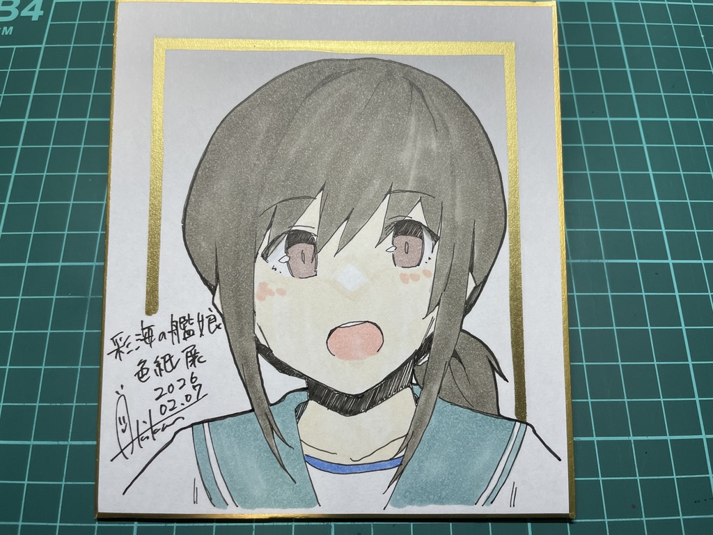 『彩海の艦娘色紙展』新作【色紙(小)・1枚】『艦これ③吹雪』