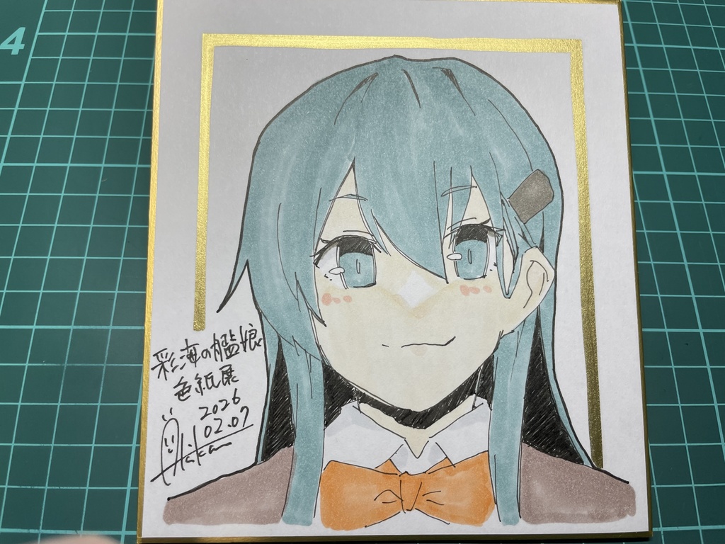 『彩海の艦娘色紙展』新作【色紙(小)・1枚】『艦これ⑪鈴谷』
