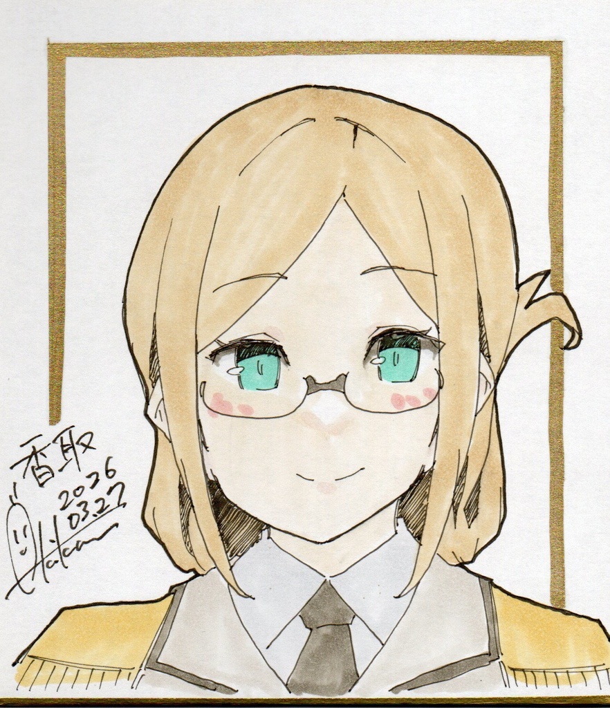 新作【色紙(小)・1枚】『艦これC香取』