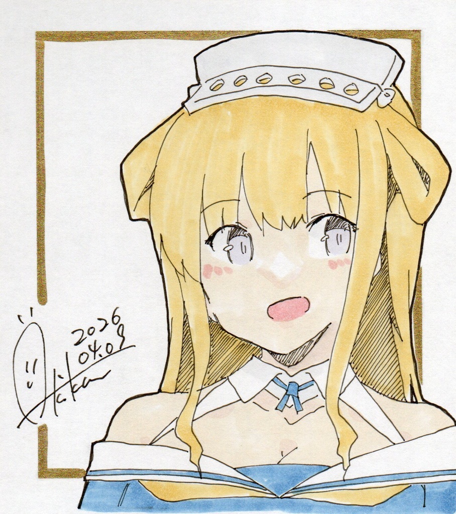 新作【色紙(小)・1枚】『艦これ①フレッチャー』