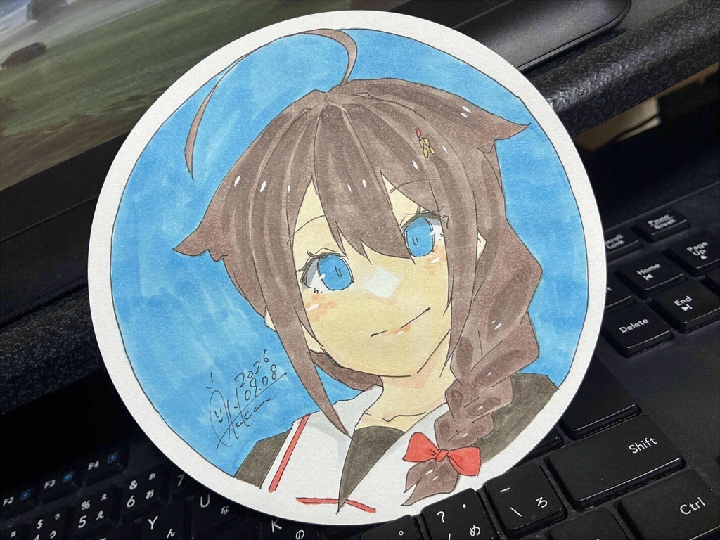 ◾️新作◾️【円型画用紙・1枚】『艦これA時雨』