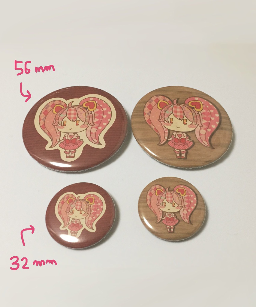 マステ風リリカちゃん缶バッジ