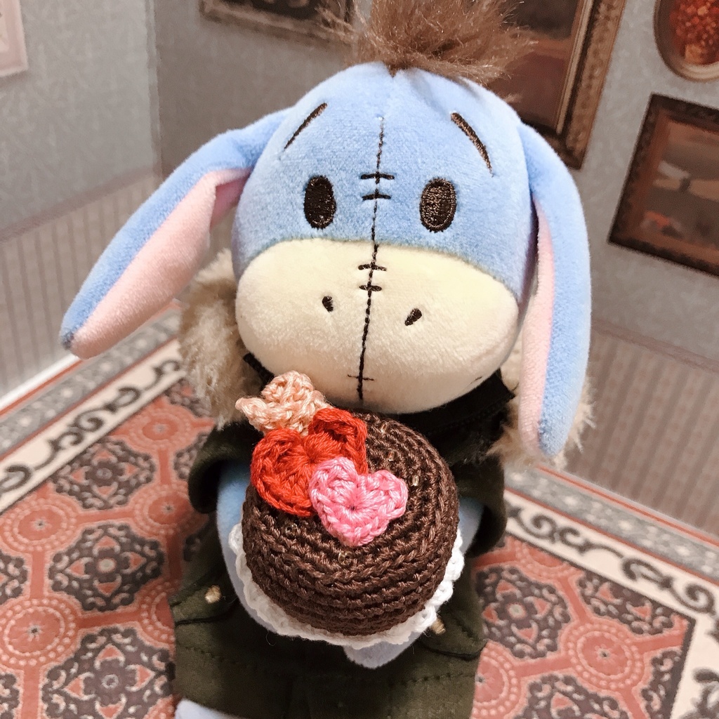 ぬい小物 バレンタイン ラブホールケーキ