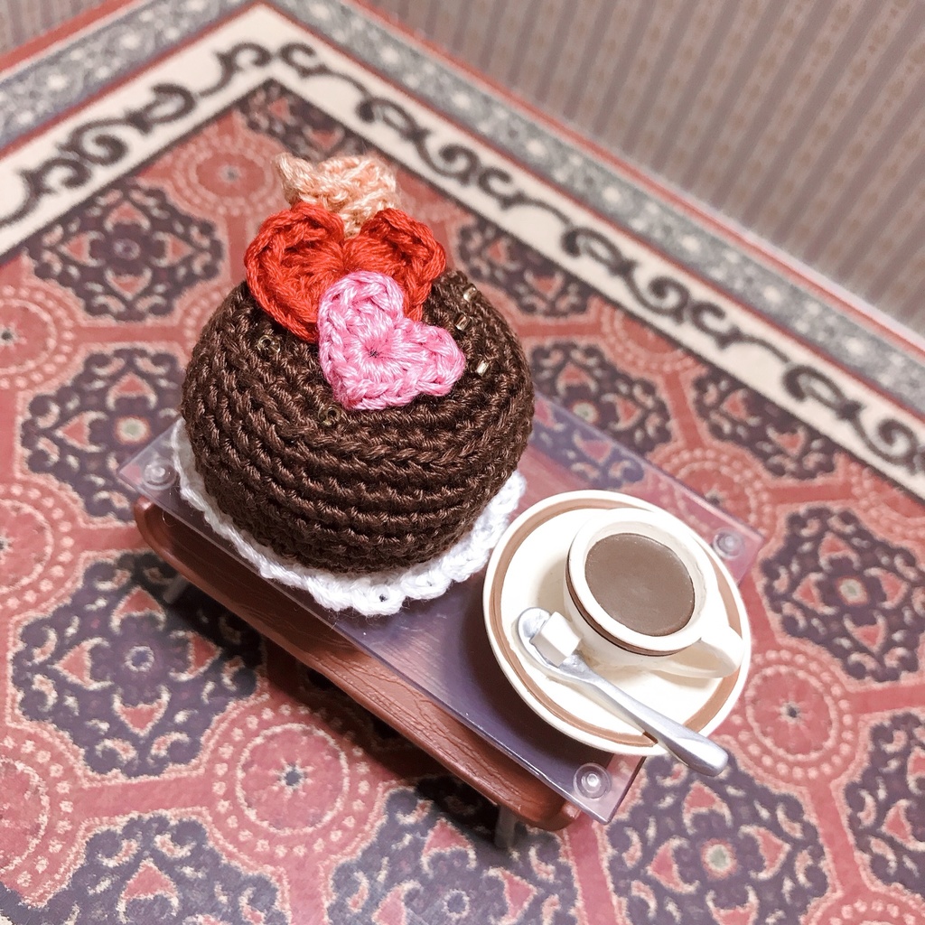 ぬい小物 バレンタイン ラブホールケーキ