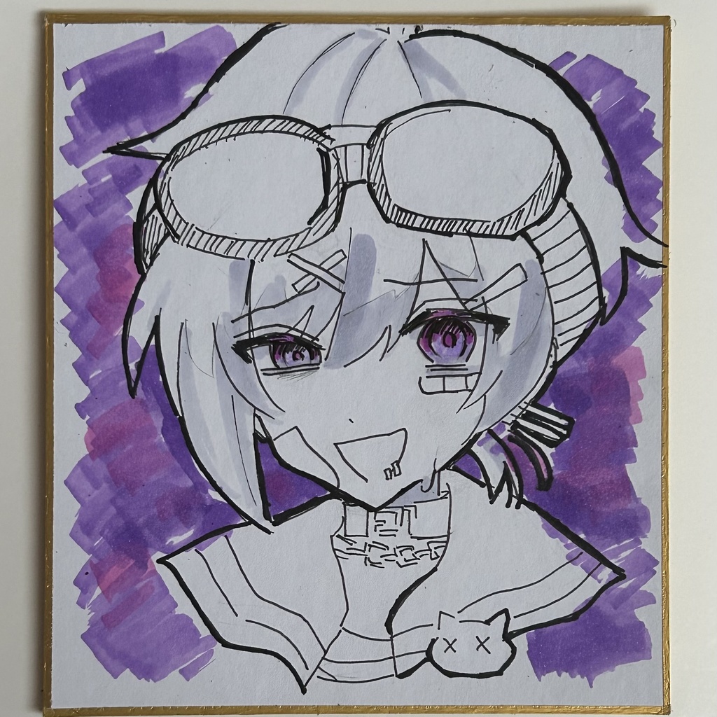 森リンタロウ 手描き 色紙