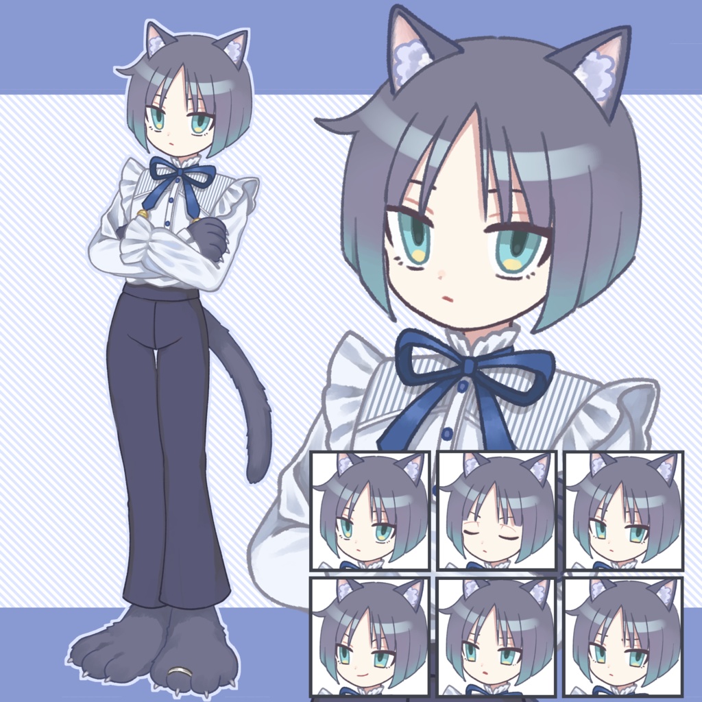 立ち絵素材001　猫耳の男の子