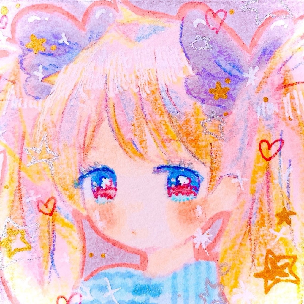 【原画】アクリルキーホルダー 夢かわ女の子