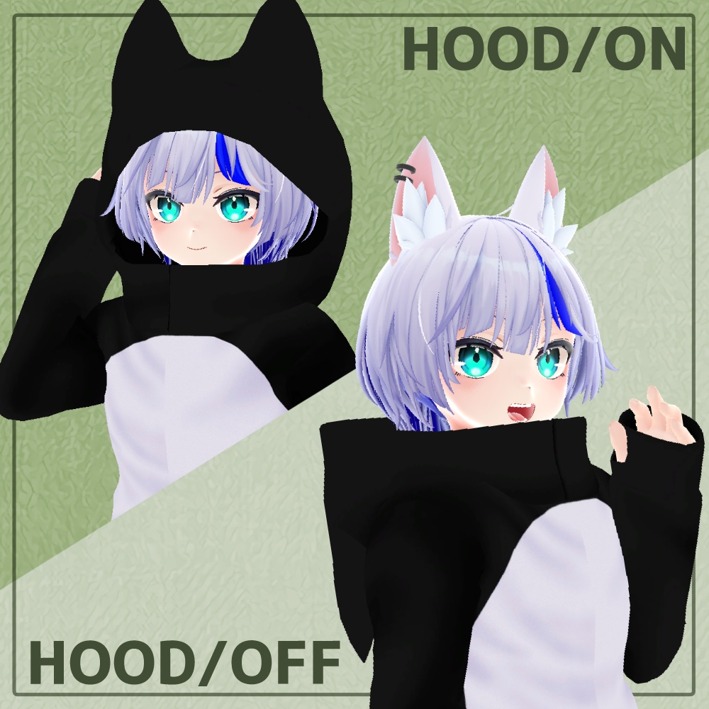 【ハオラン対応】猫耳パーカーセット