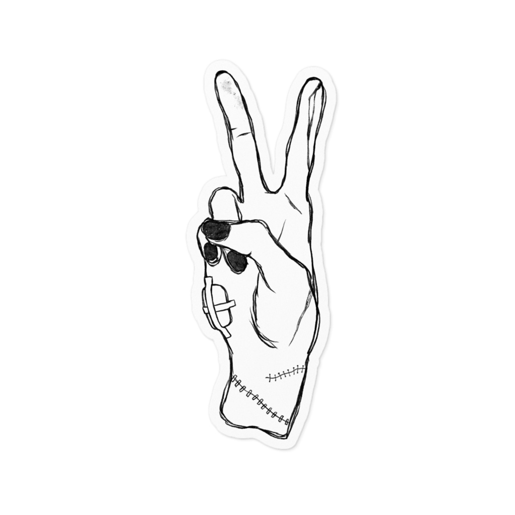 平気ピース ステッカー