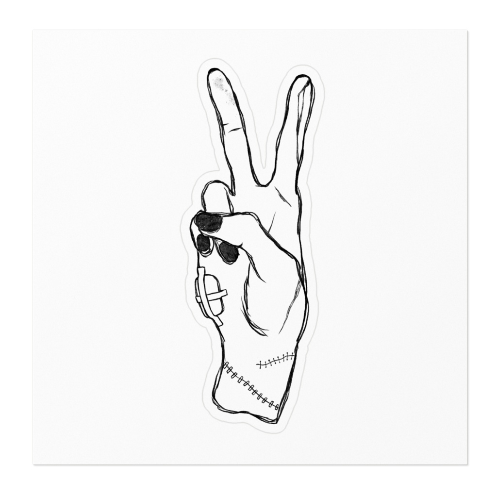 平気ピース ステッカー