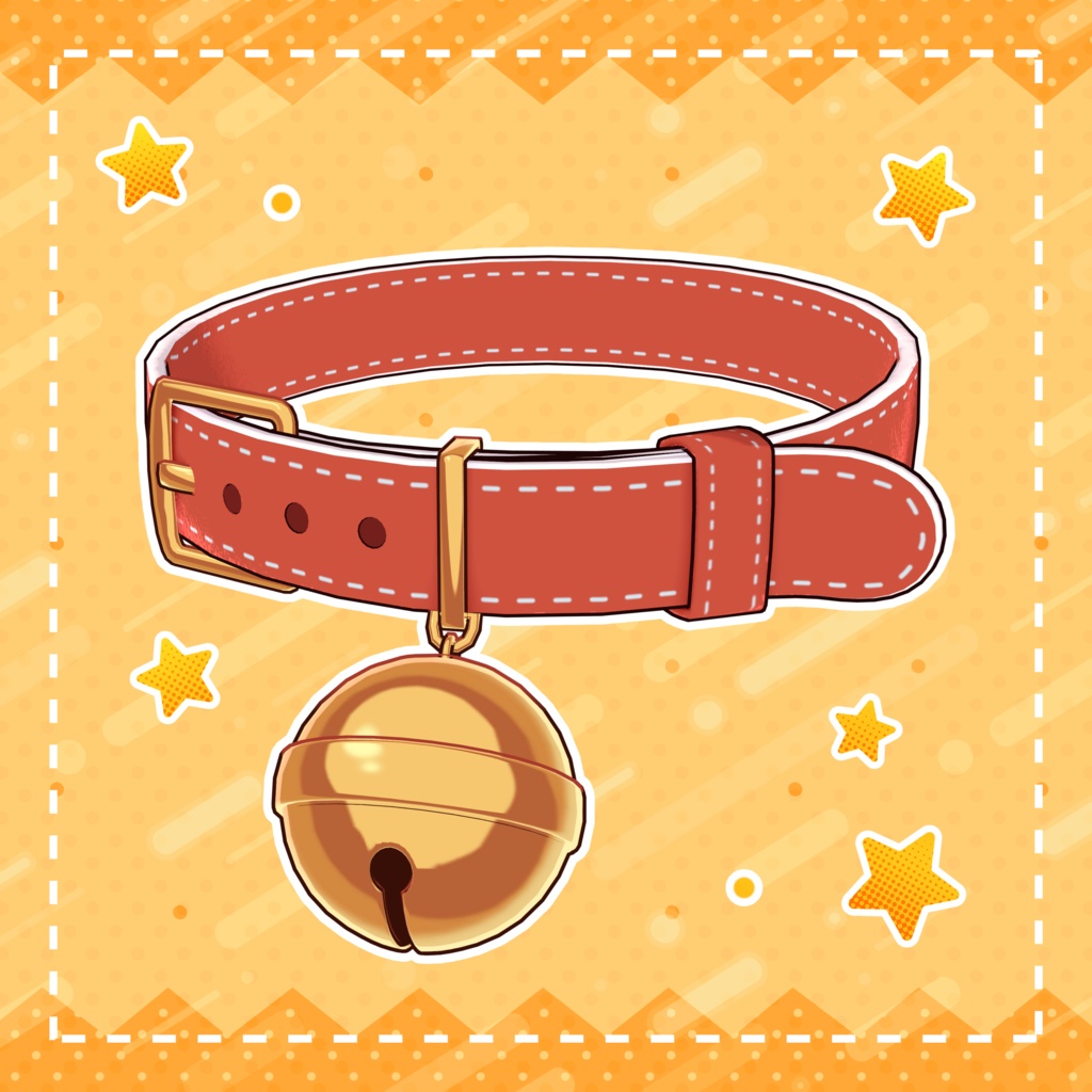 【MA対応】揺れるスズ付き！シンプル首輪【汎用モデル】