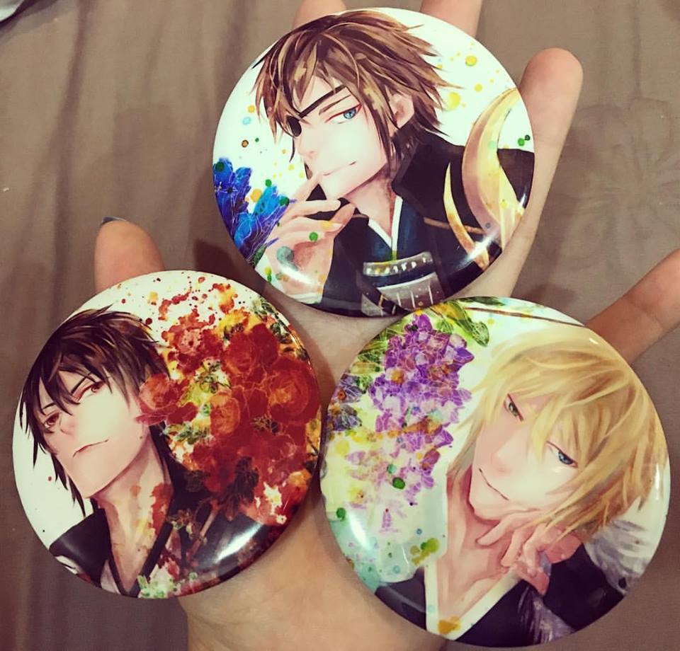 【イケメン戦国】 缶バッジ + ポストカード