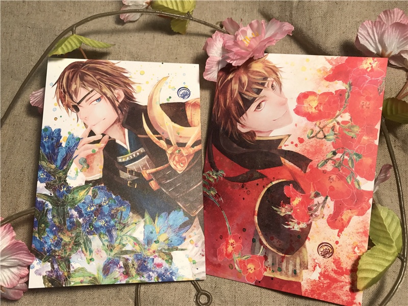 【イケメン戦国】 缶バッジ + ポストカード