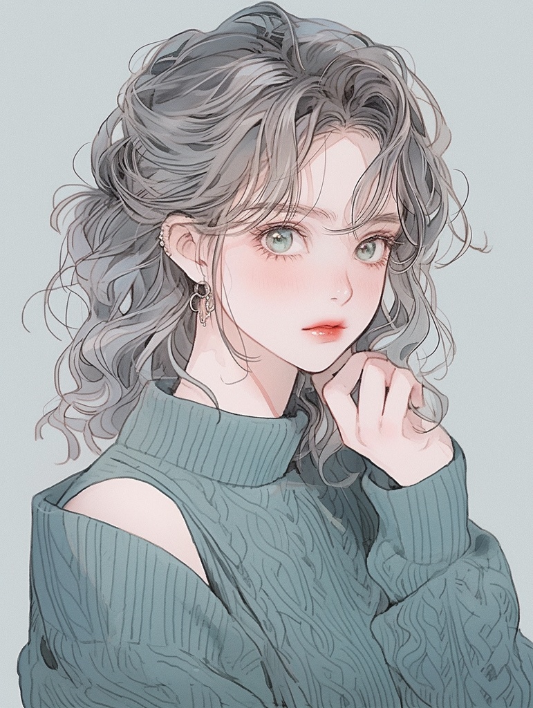 二次元アイコンイラスト作成