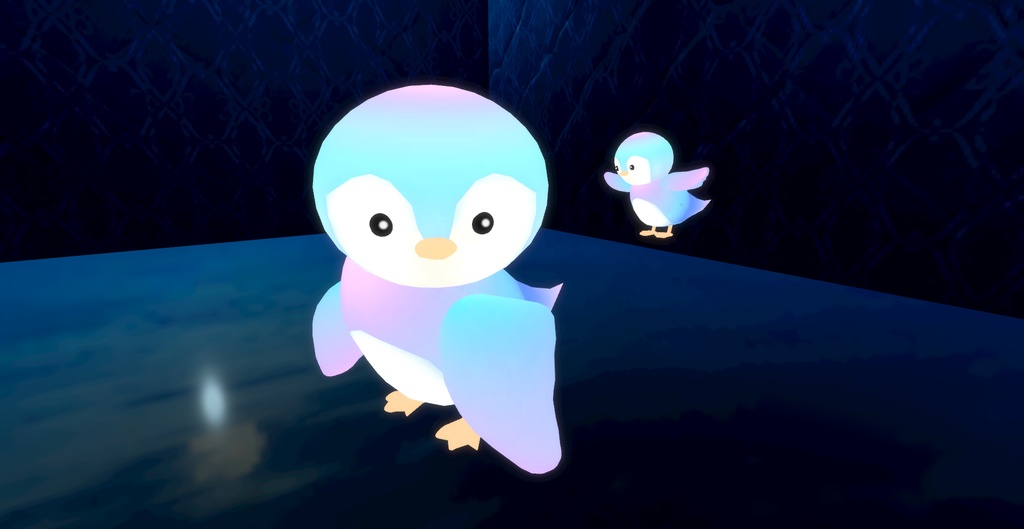 cluster対応　アバター　鳥（薄い水色）