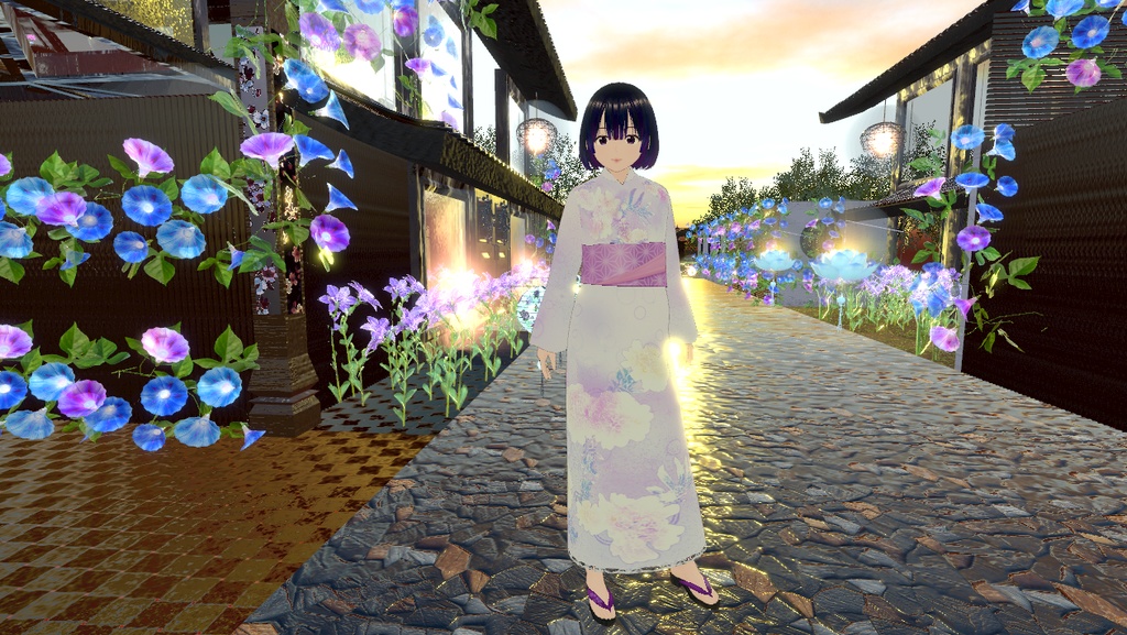 Vroid衣装 【浴衣と帯】無料 cluster対応