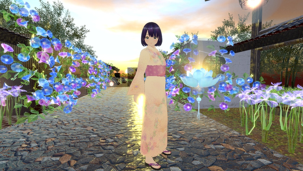 Vroid衣装 【浴衣と帯】無料 cluster対応