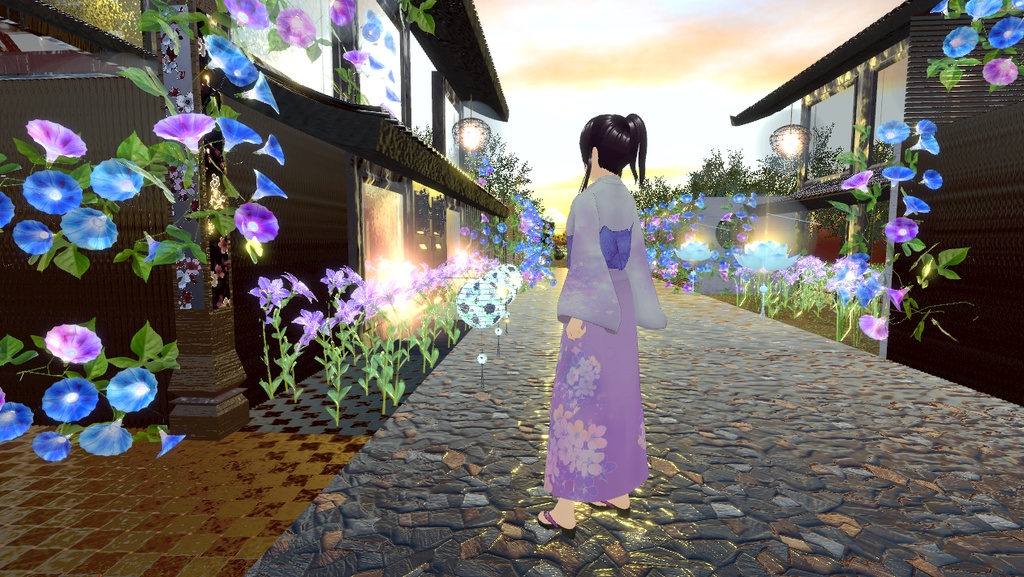 Vroid衣装 【浴衣と帯】無料 cluster対応