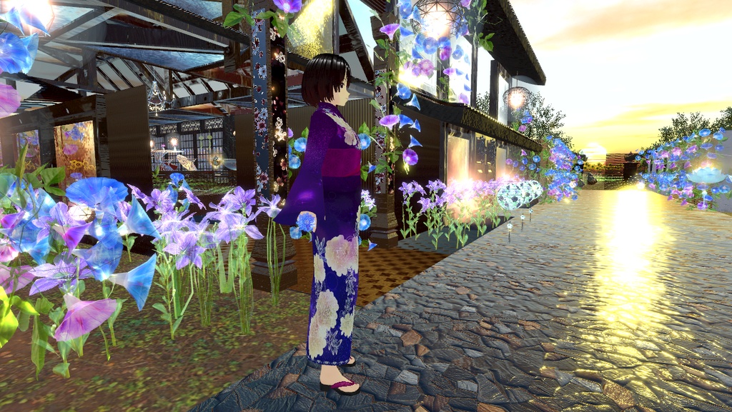 Vroid衣装 【浴衣と帯】無料 cluster対応