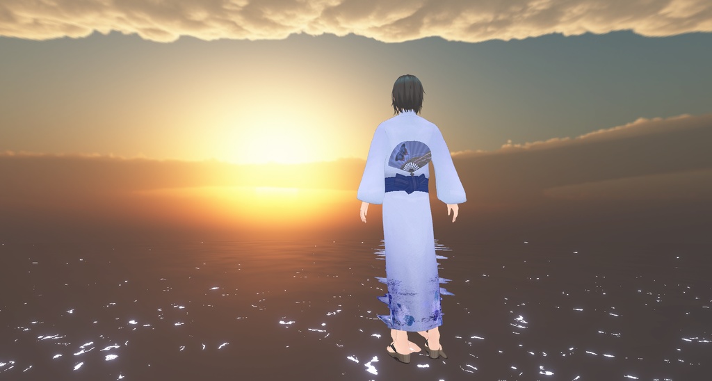 VRoid衣装 男女ゆかた  Cluster対応 (女性用髪型もあり)