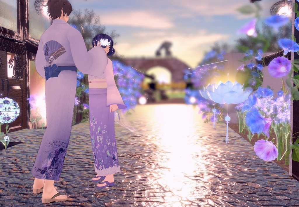 VRoid衣装 男女ゆかた  Cluster対応 (女性用髪型もあり)