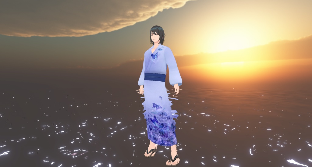 VRoid衣装 男女ゆかた  Cluster対応 (女性用髪型もあり)